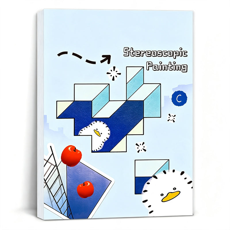 🎨✨ 3D-Stereoskopisches Zeichenbuch für Kinder – Malen, Ausschneiden & kreative Fähigkeiten spielerisch fördern 📚✂️