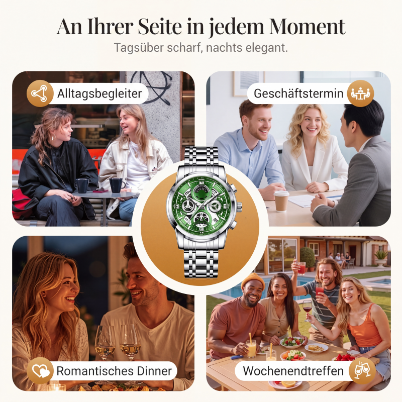 Klassische Quarzuhr für Herren