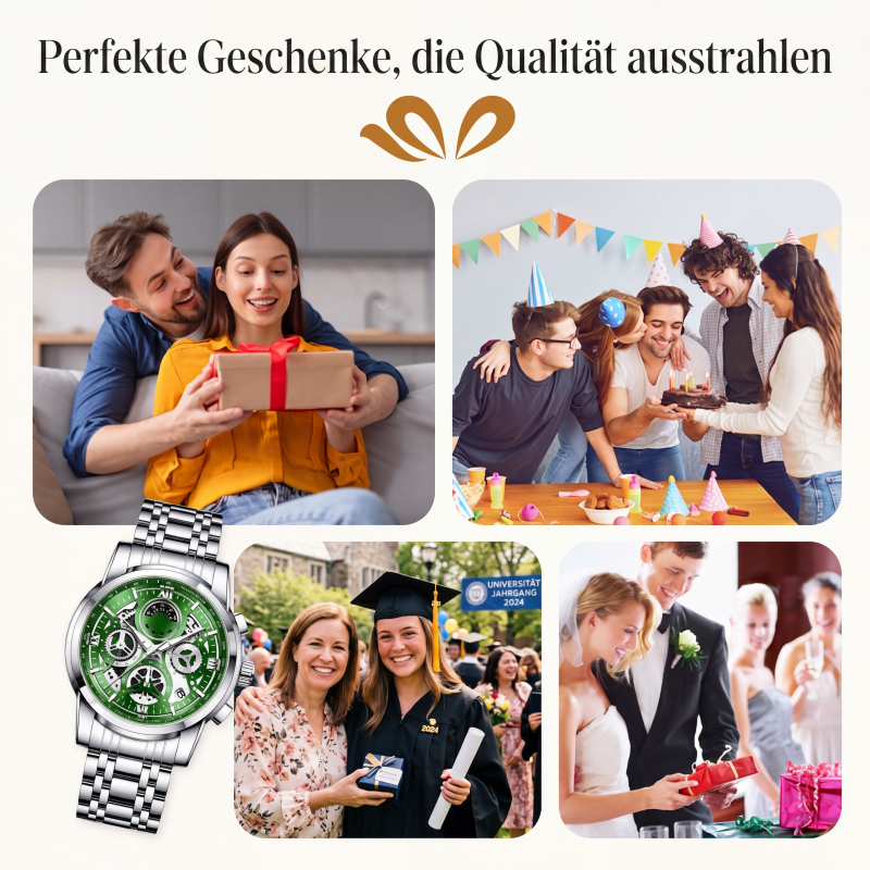 Klassische Quarzuhr für Herren