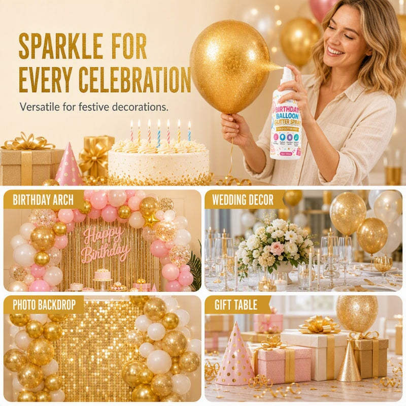 Geburtstagsballon-Glitzerspray