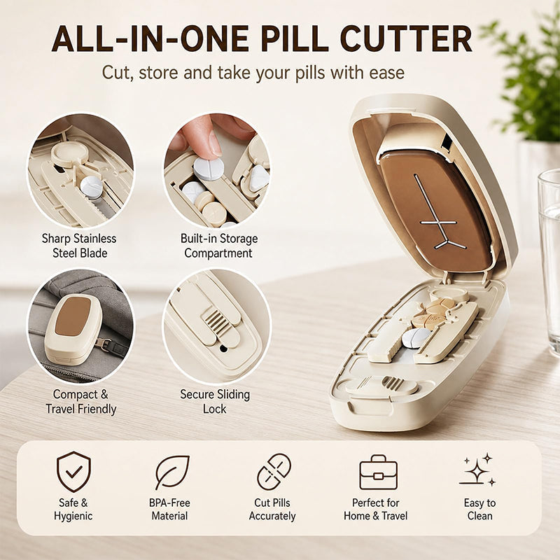 💊 KAUFE 3, ERHALTE 1 GRATIS! ✂️ Tabletten-Teiler – Für Hälften & Viertel – Präzise & kompakt ✨