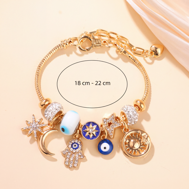 Armband mit Sonne-Mond-Anhänger „Celestial“