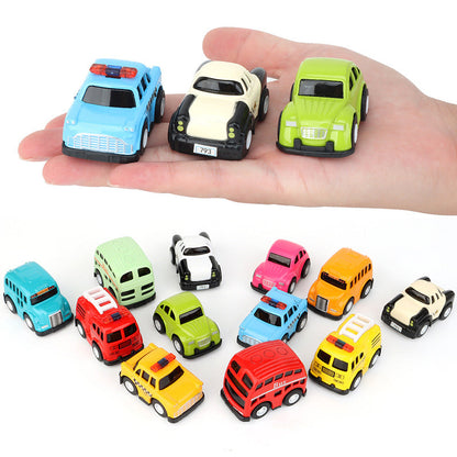12er-Pack Cartoon-Mini-Spielzeugauto-Set