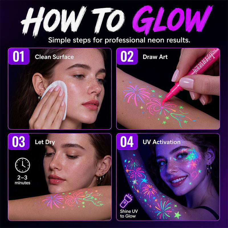 Glow Party Tattoo Stifte