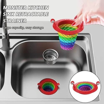 🌈 Ausziehbarer Küchensieb-Abflussfilter – Fängt Speisereste & Schmutz auf und verhindert verstopfte Abflüsse