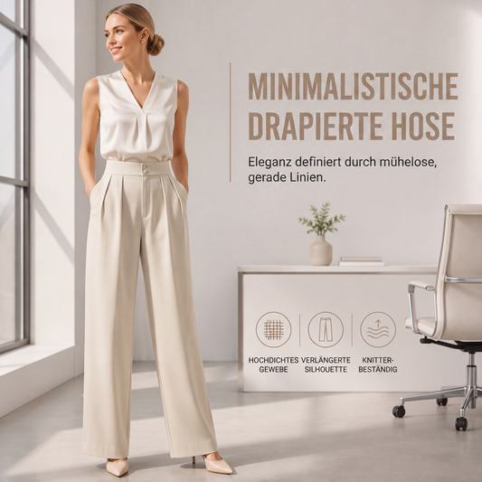 Damen-Hosenanzughose mit hoher Taille und elastischem Rückenteil