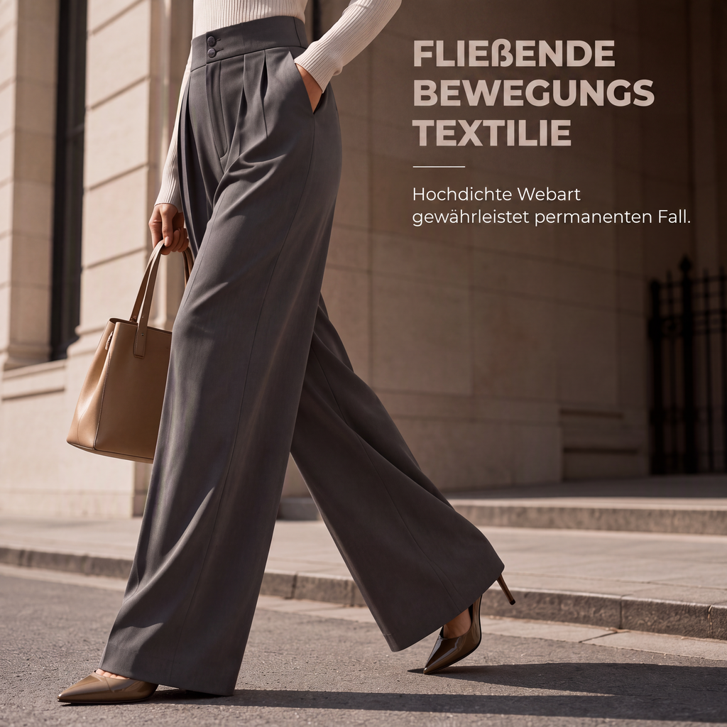 Damen-Hosenanzughose mit hoher Taille und elastischem Rückenteil