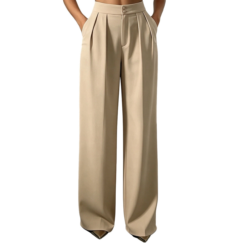 Damen-Hosenanzughose mit hoher Taille und elastischem Rückenteil