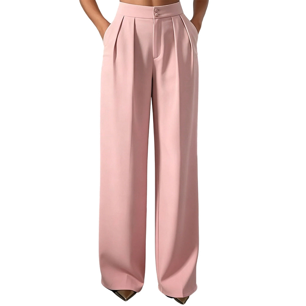 Damen-Hosenanzughose mit hoher Taille und elastischem Rückenteil