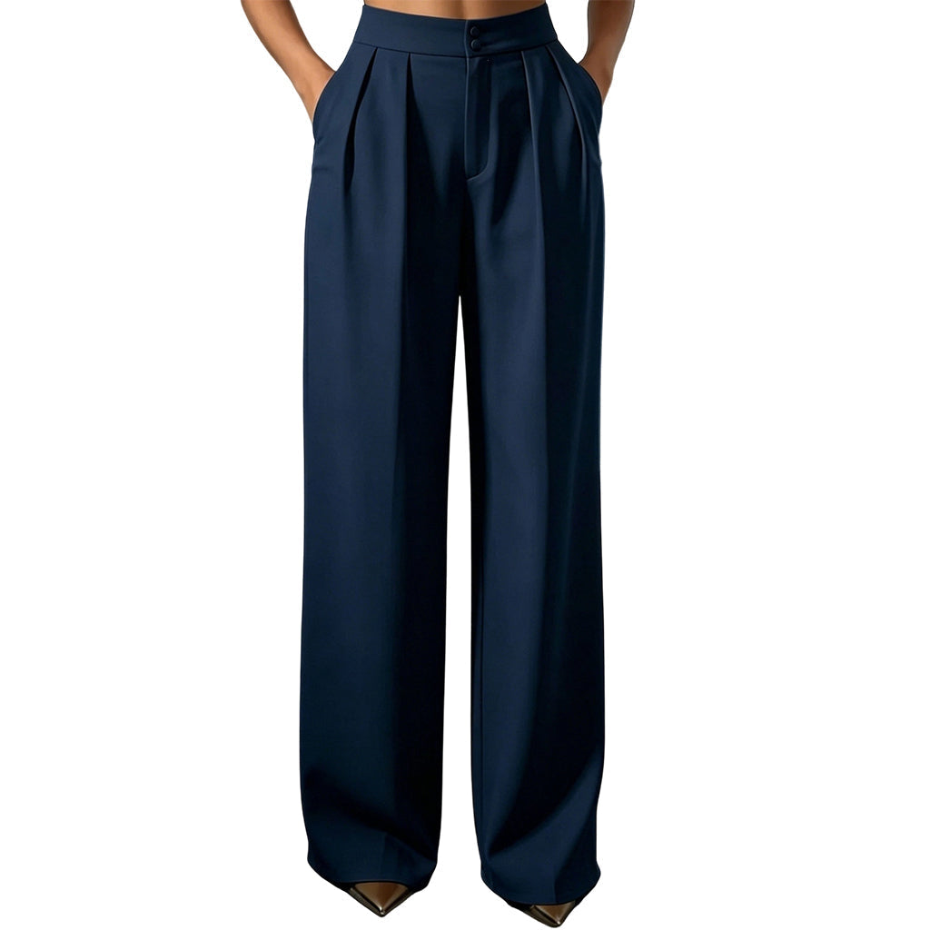 Damen-Hosenanzughose mit hoher Taille und elastischem Rückenteil