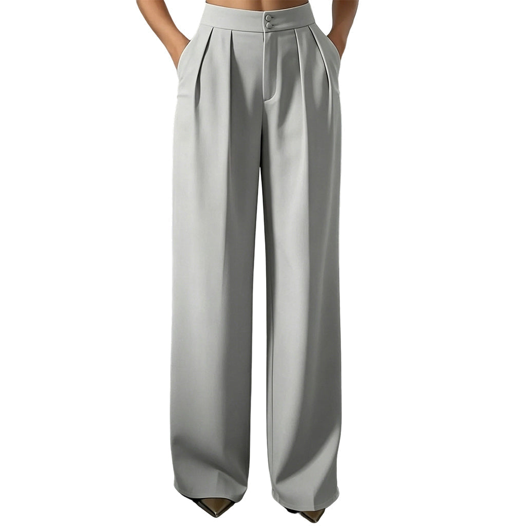 Damen-Hosenanzughose mit hoher Taille und elastischem Rückenteil
