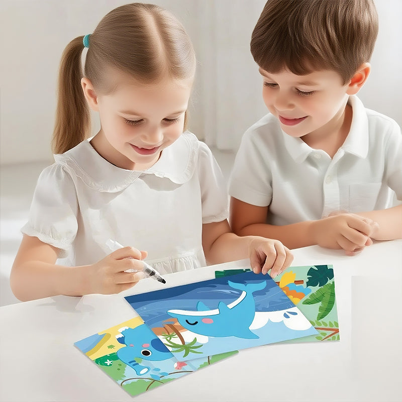 DIY-Aufkleber mit Cartoon-Tieren aus EVA-Schaum für Kinder
