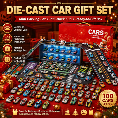 Spielset mit zusammenklappbarer Spielzeuggarage