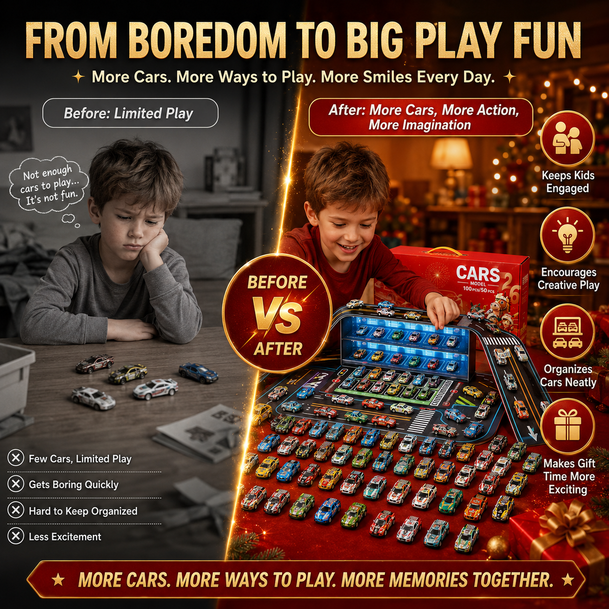 Spielset mit zusammenklappbarer Spielzeuggarage
