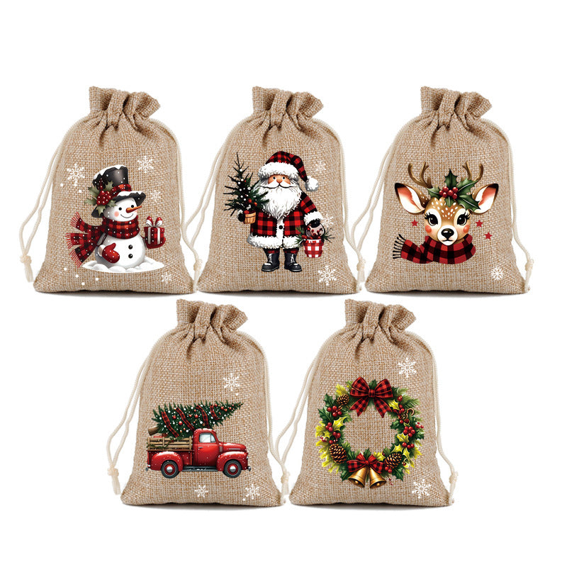 🎄 50% RABATT! 🎁 Weihnachts‑Geschenksäckchen – Festliche Motive, Kordelzug & strapazierfähig ✨