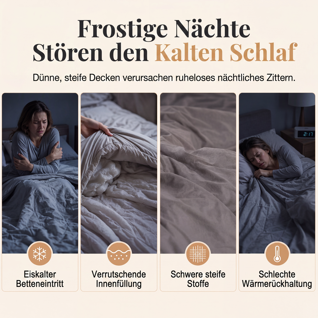 50 % RABATT!  🥰 Extra kuschelige Winterdecke mit doppelseitigem Lammfleece & Milchsamt – traumhaft weich und wohlig warm! 🛏️-Gco