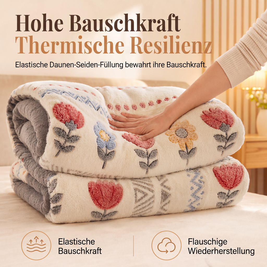 50 % RABATT!  🥰 Extra kuschelige Winterdecke mit doppelseitigem Lammfleece & Milchsamt – traumhaft weich und wohlig warm! 🛏️-Gco