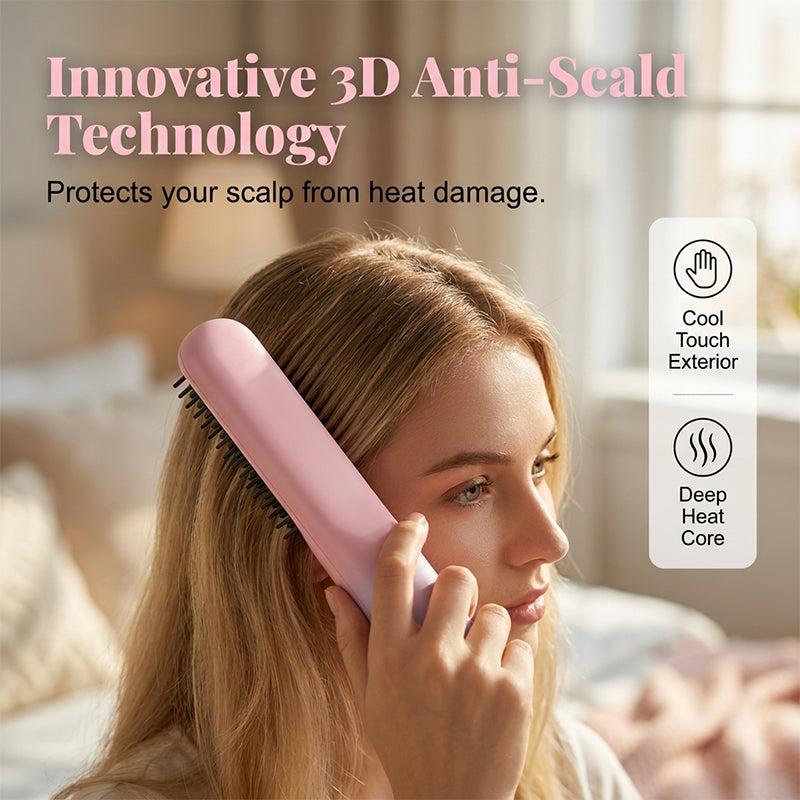 Tragbare kabellose Haarglättungsbürste