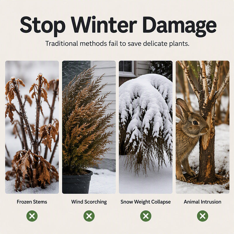 ❄️🌿 Professioneller Frostschutz für Pflanzen – 50% RABATT! 80g Vlies, atmungsaktiv, wärmende Barriere – schützt Garten & Topfpflanzen im Winter. 🛡️