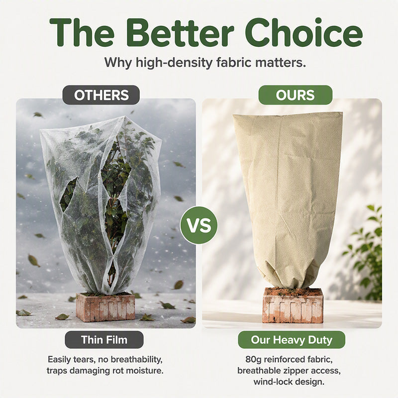 ❄️🌿 Professioneller Frostschutz für Pflanzen – 50% RABATT! 80g Vlies, atmungsaktiv, wärmende Barriere – schützt Garten & Topfpflanzen im Winter. 🛡️