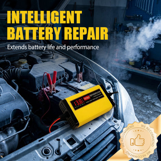 Universelles 12V Motorrad-Batterieladegerät mit Klemmen