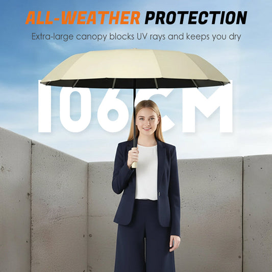 Robuster Automatikschirm für Sonne und Regen