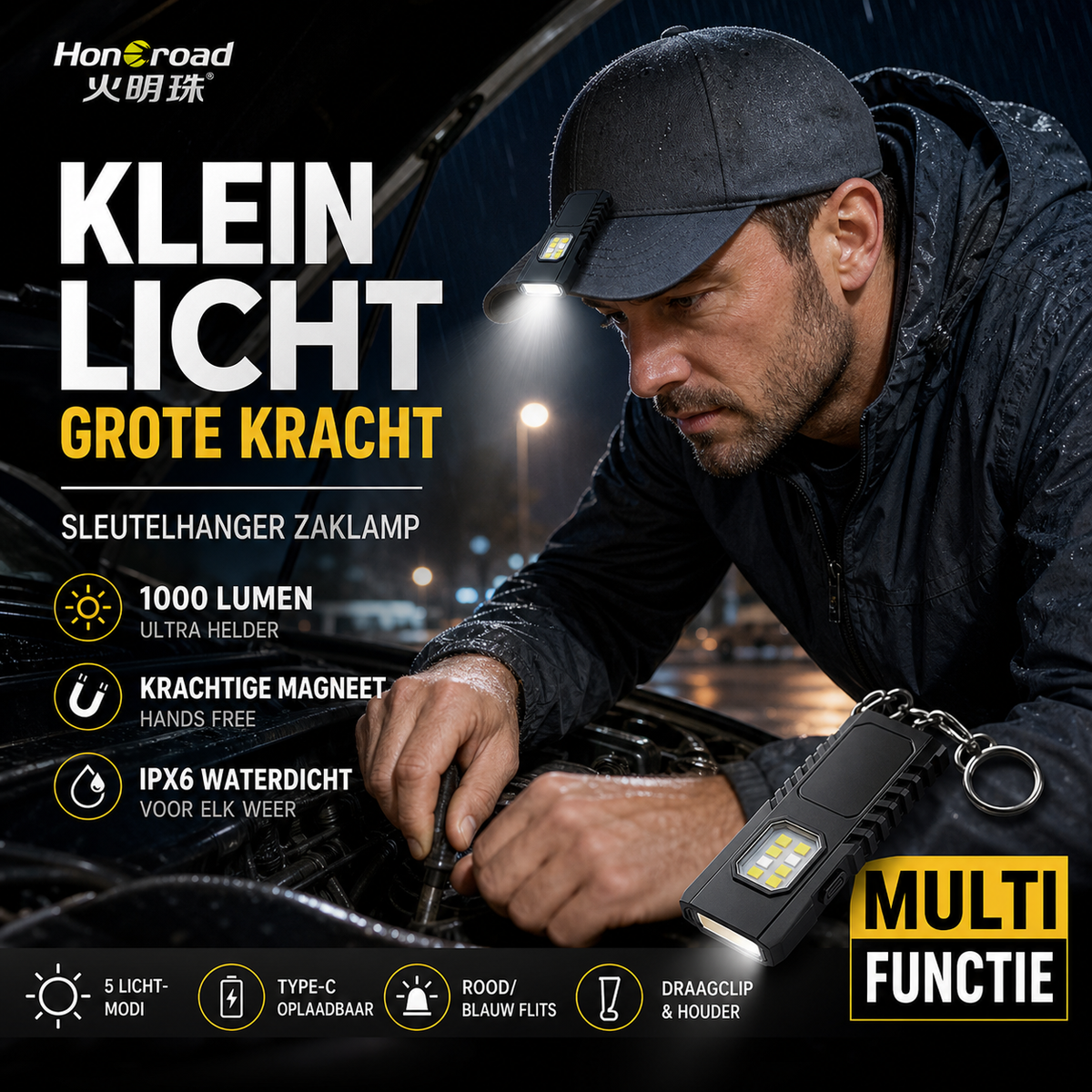 🔦 Mini-LED-Schlüsselanhänger-Taschenlampe ✨ USB-aufladbare, leistungsstarke Taschenlampe | 🧲 Magnetische Arbeitsleuchte | 🧢 Kappenlampe | 🚶 Nacht-Sicherheitsleuchte | ⚡ Multifunktionales Notfall-Beleuchtungsgerät für den Außenbereich