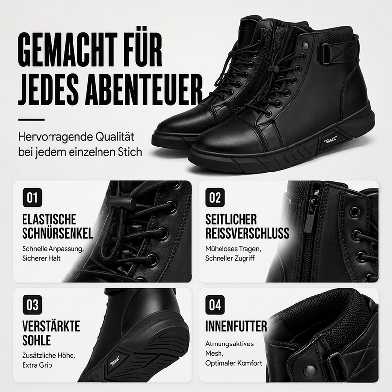 💥 Halber Preis 🎯 Wasserdichte Kampfstiefel aus echtem Leder für Herren