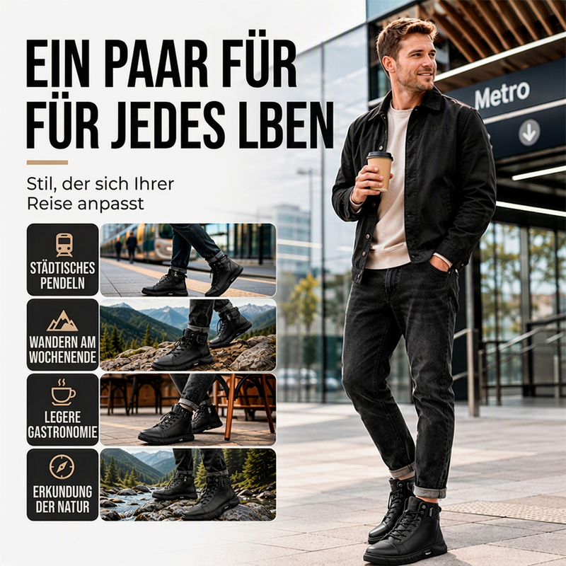 💥 Halber Preis 🎯 Wasserdichte Kampfstiefel aus echtem Leder für Herren