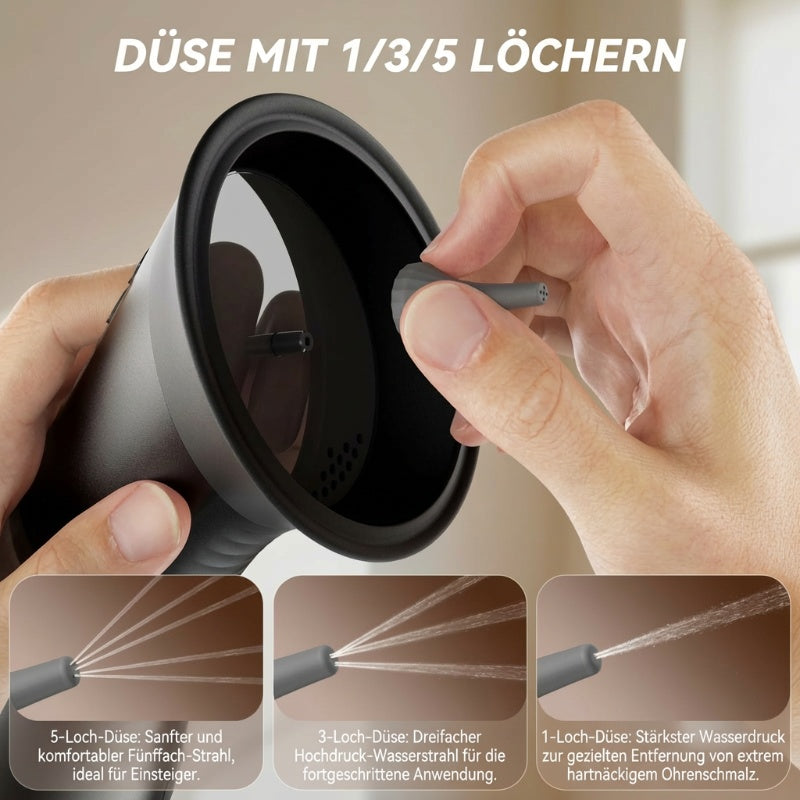 Elektrisches Ohrenspülgerät – 5-Stufen Einstellbar für Effektive Reinigung des Ohrkanals zu Hause