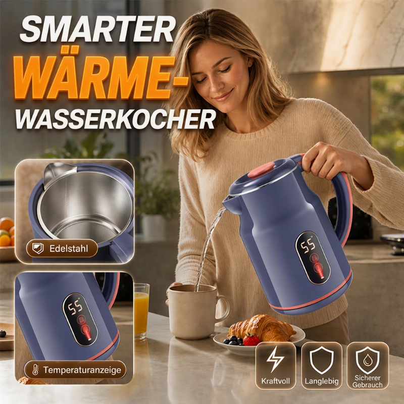 🌡️ 50% RABATT ✨ Wasserkocher mit intelligenter Temperaturregelung – präzise Temperatureinstellung für Ihren Kaffee und Tee☕
