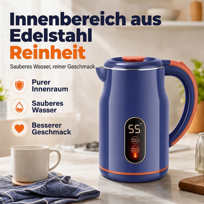 🌡️ 50% RABATT ✨ Wasserkocher mit intelligenter Temperaturregelung – präzise Temperatureinstellung für Ihren Kaffee und Tee☕