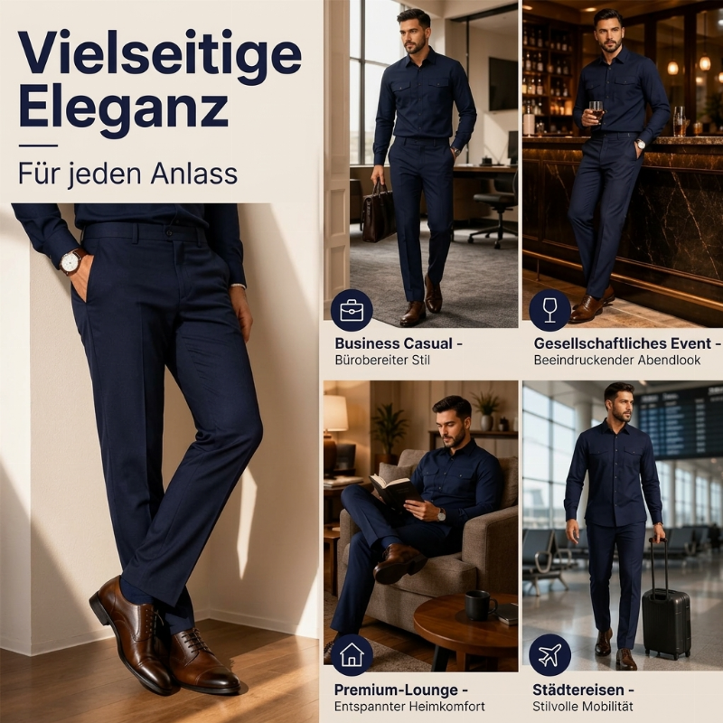 💎👖 Bestseller – Herren Zweiteiler-Set aus Polyester, bestehend aus Hemd und Hose