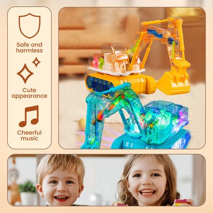 Elektrischer Spielzeugbagger für Kinder mit Licht und Musik