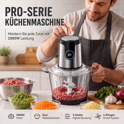 📢📢40% RABATT !!⏰Multifunktionaler elektrischer Fleischwolf und Küchenmaschine