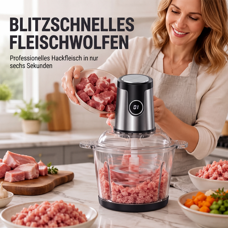 📢📢40% RABATT !!⏰Multifunktionaler elektrischer Fleischwolf und Küchenmaschine