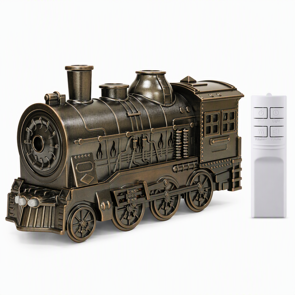 🚂 Vintage-Zug-Diffusor – Nebelringe & gemütliches Flammenlicht