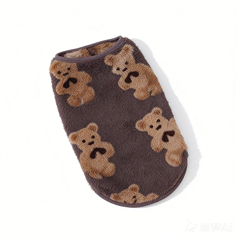 ⏳Zeitlich begrenztes Angebot⏳ Plüschweste für Hunde und Katzen mit Teddybärmotiv, S–8XL