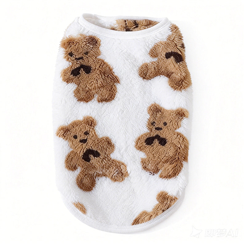 ⏳Zeitlich begrenztes Angebot⏳ Plüschweste für Hunde und Katzen mit Teddybärmotiv, S–8XL