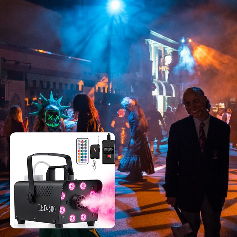 Tragbare Nebelmaschine mit LED-Leuchten und Fernbedienung