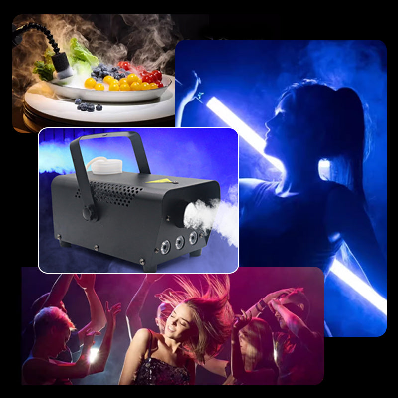 Tragbare Nebelmaschine mit LED-Leuchten und Fernbedienung