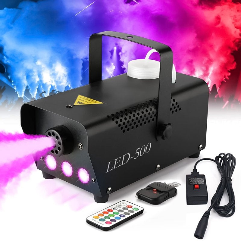 Tragbare Nebelmaschine mit LED-Leuchten und Fernbedienung