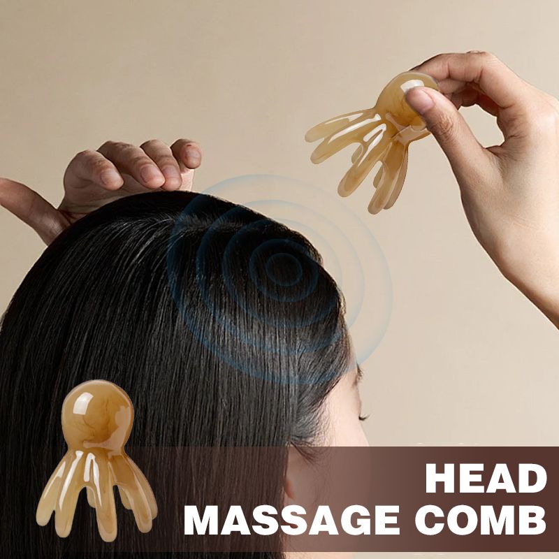 Tragbarer achtzinkiger Kopfmassagekamm