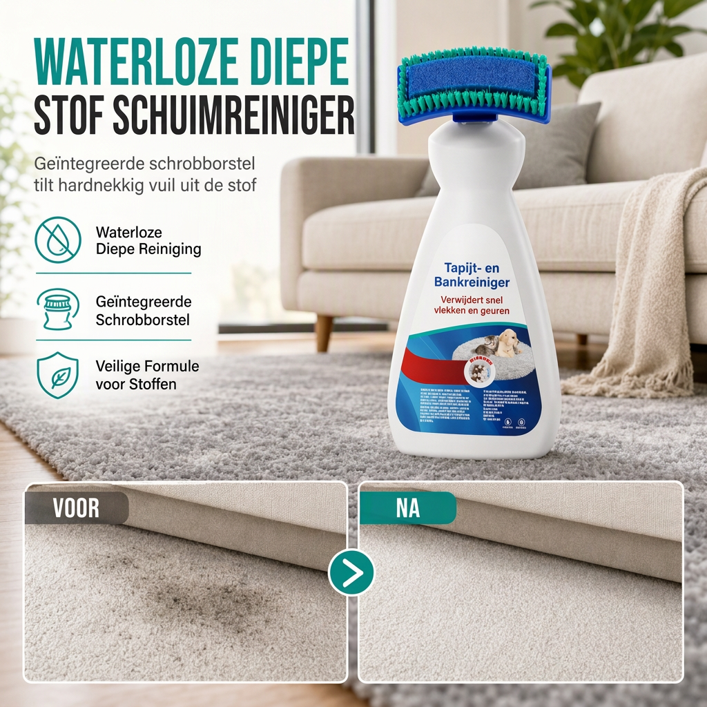 🔥AKTION: MEHR ALS 50.000 VERKAUFTE EXEMPLARE✨Wasserfreier Reiniger mit Bürstenschaum, entfernt Flecken sofort💰✅