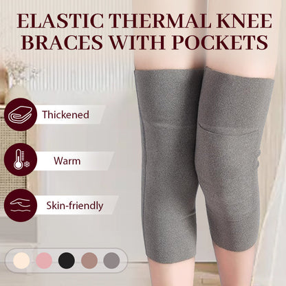 Elastische Thermo-Kniebandagen mit Taschen