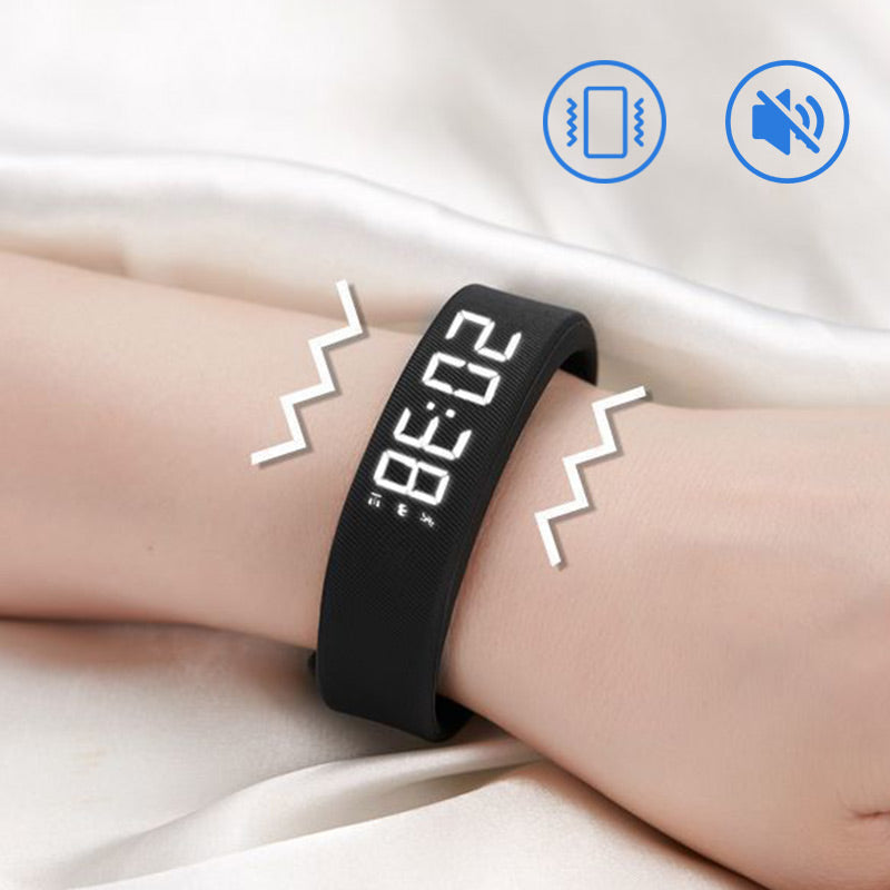 Vibrationsalarm-Uhr mit leisem Wecker – USB-aufladbares Erinnerungsarmband für Schlaf, Arbeit und Spor