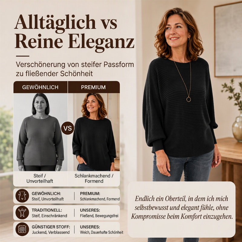 🎉💖Herbstneuheit🔥🍂Über 3800 Mal verkauft🛒Damen Übergröße Gerippter Strickpullover