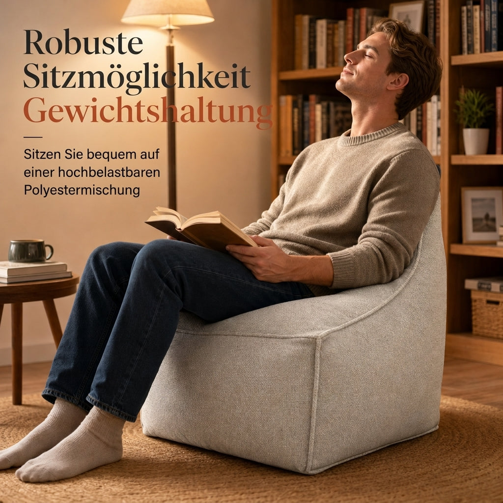 📢📢50 % RABATT!! ⏰Hockerbezug mit Aufbewahrungsfunktion: Mit Kleidung befüllbar, bis 100 kg belastbar, mit breitem Reißverschluss, waschbar, 45 x 45 x 23 cm