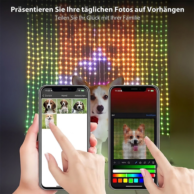 📢📢40% RABATT !!⏰Wasserdichte LED Vorhänger Lichterkette