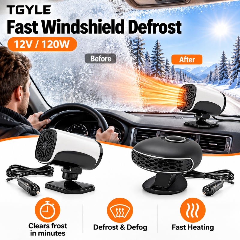 Tragbarer Auto-Heiz- und Entfroster mit 360°-Drehfuß
